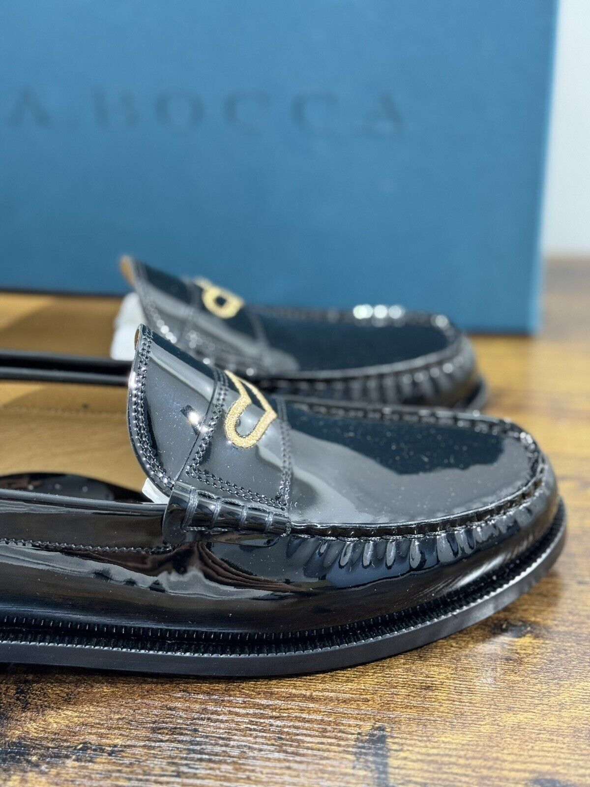 A.Bocca Mocassino  Donna Pelle  Nero    Vernice College  Luxury Handmade 40