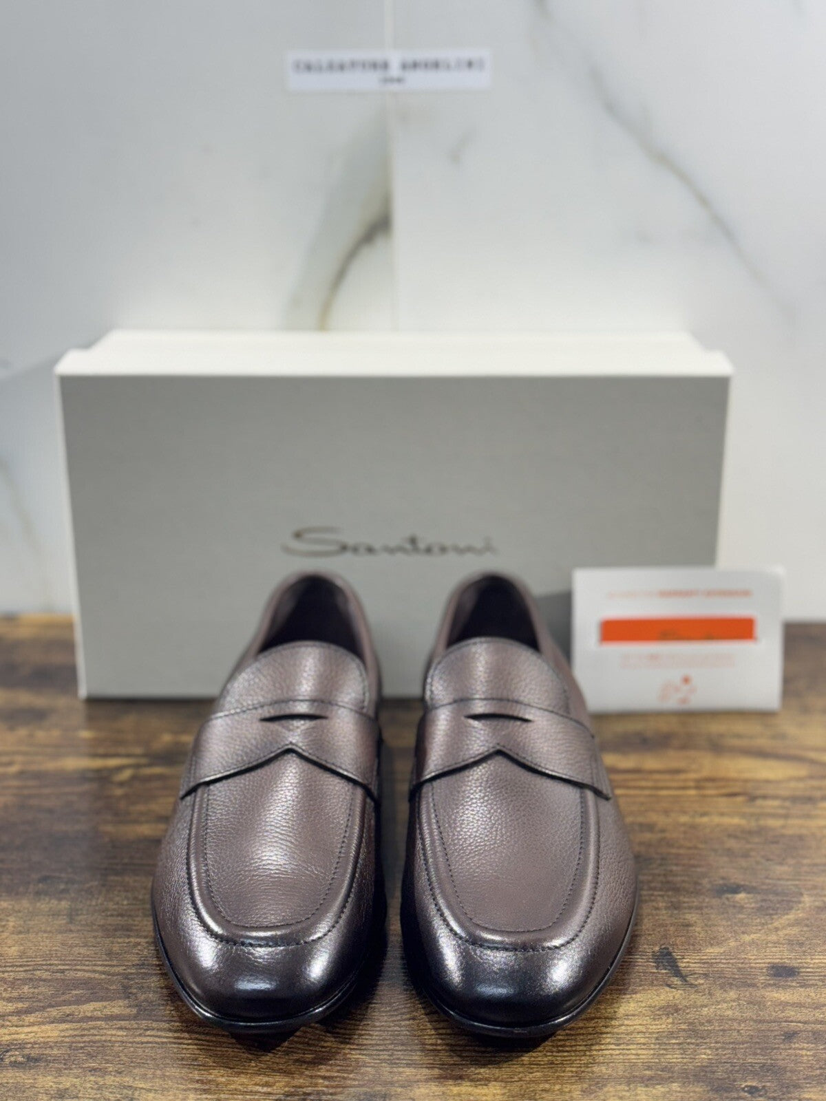 Santoni Scarpa Uomo Mocassino   Pelle   Luxury Men Santoni Fondo Cuoio 9