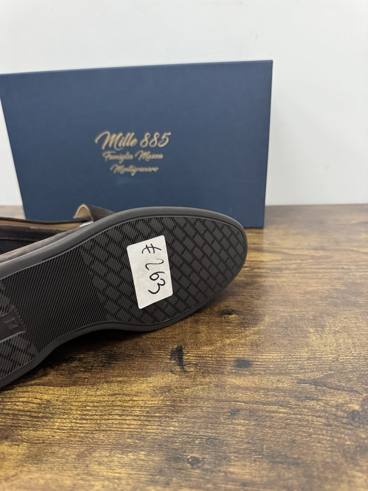 Mille 885 Mocassino Suede Brown Made In Marche Casual Top Quality Uomo 40