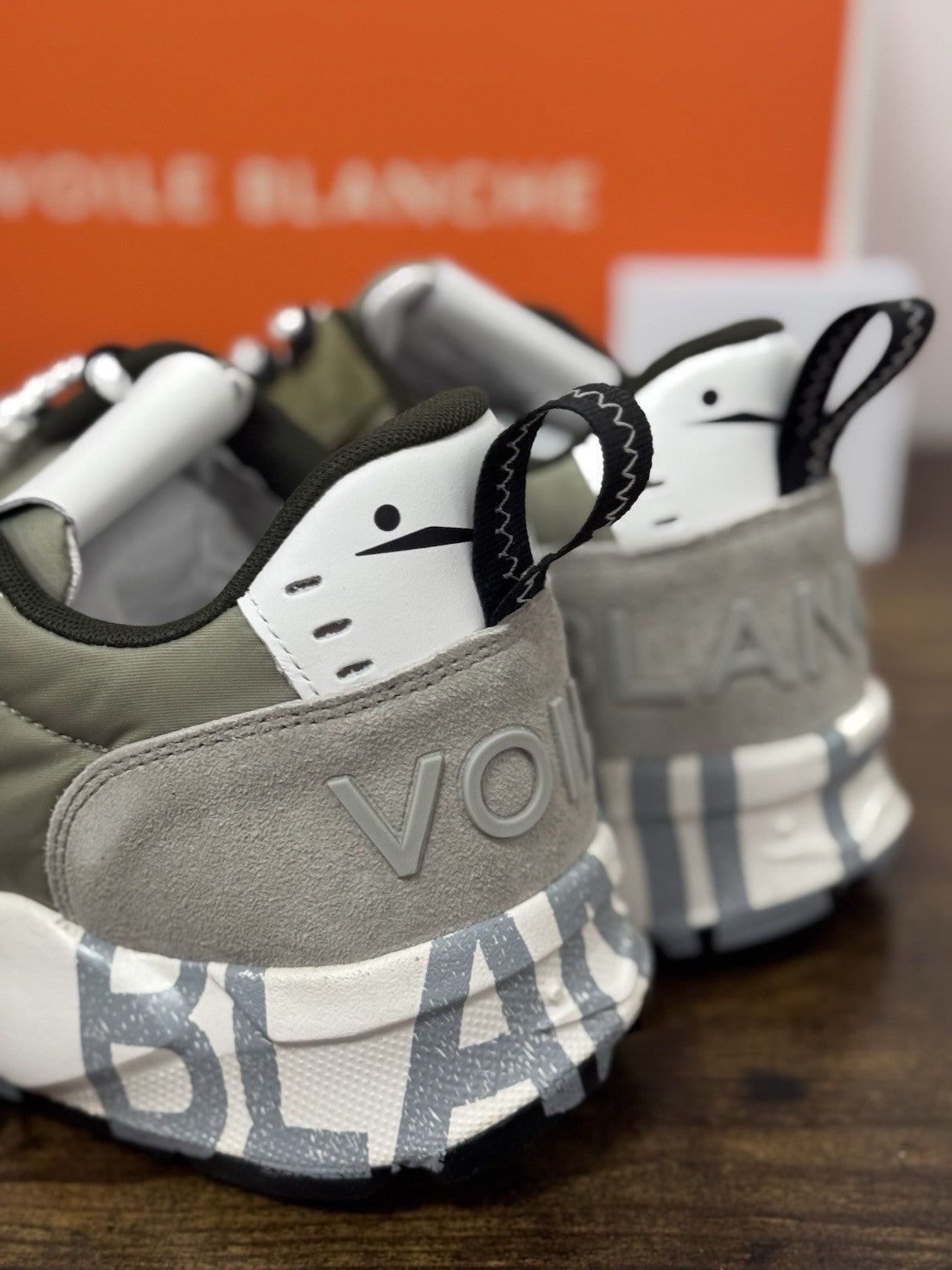 Voile Blanche Sneaker Club 01   Pelle Suede Nylon Verdone Casual Uomo 40