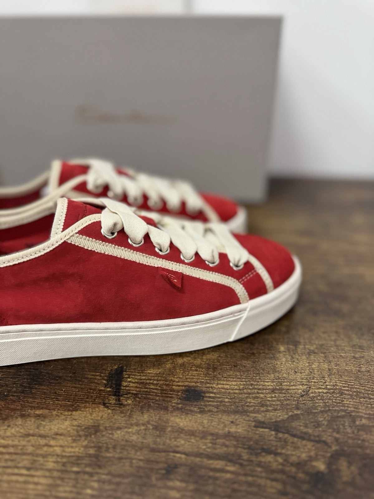 Santoni Sneaker Icon Pelle  Suede Rossa    Casual Scarpa Santoni 38.5