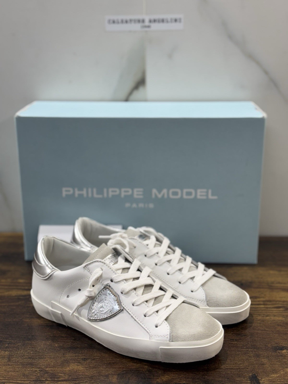 Philippe Model Paris Liw Top  Sneaker Pelle Bianca   Donna 36