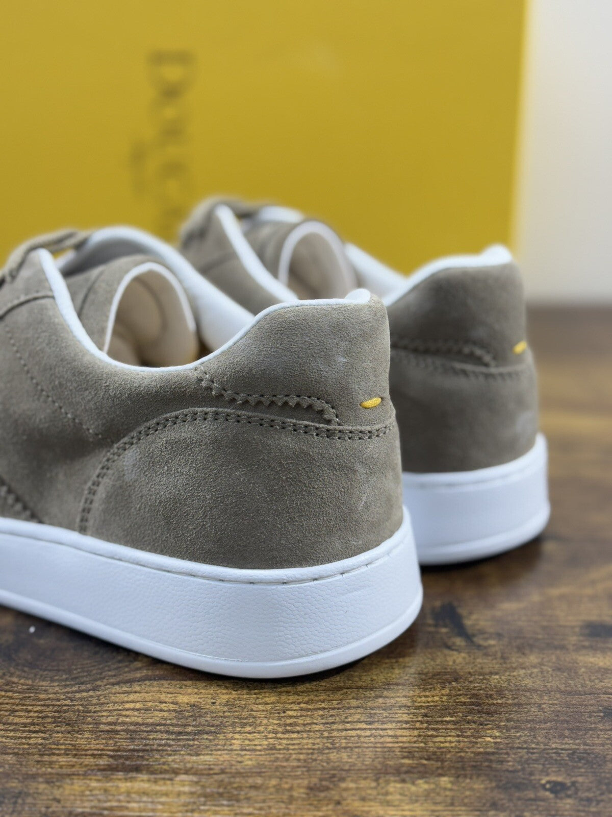 Doucal’s Sneaker Uomo Wash Suede Beige  Luxury Men Shoes Doucal’s 45