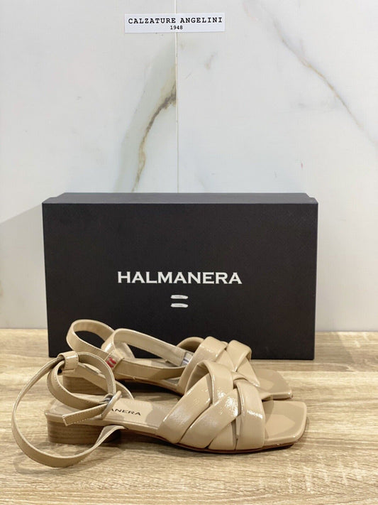 Halmanera Sandalo Donna Bell In Pelle Sand Luxury Shoes 36