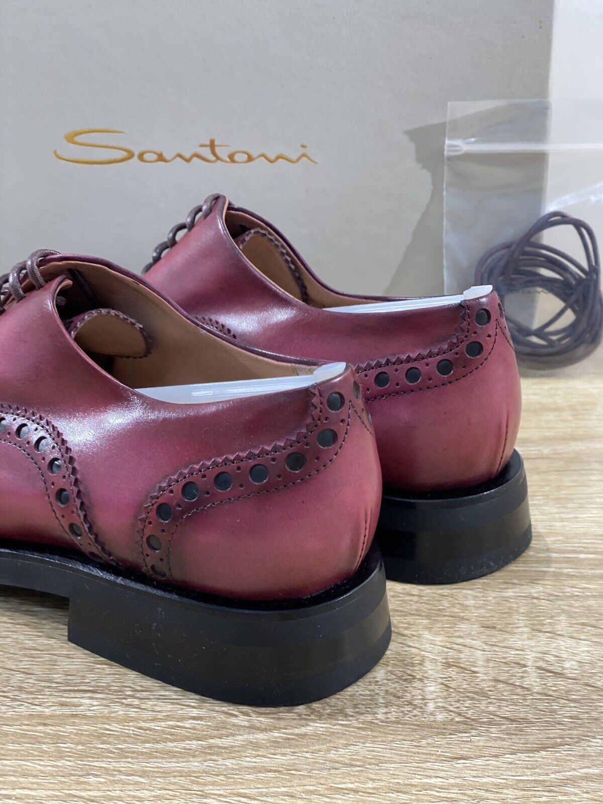 Santoni Scarpa Donna Stringata In Pelle Bordo’ Luxury Woman Shoe Santoni 37