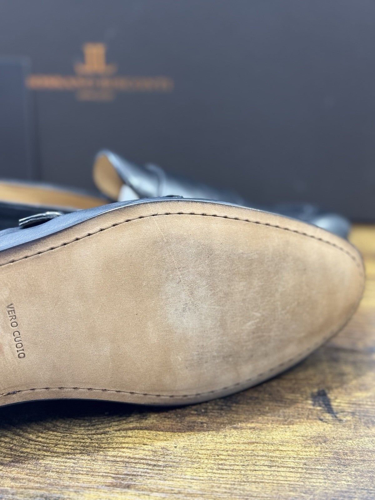 Rossano Bisconti Mocasisno  Uomo Doppia Fibbia Nero   Fully Made In Italy 44