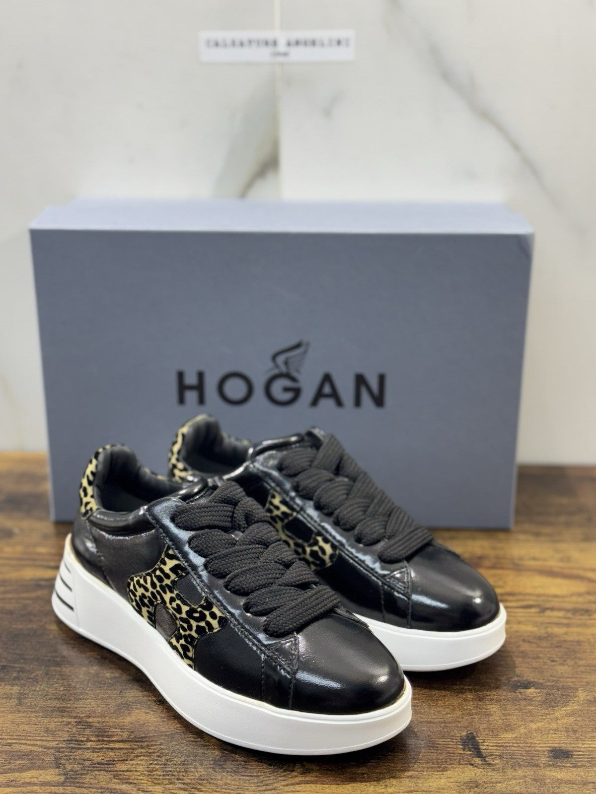 Hogan Rebel H564 Sneaker Pelle Nera  Casual Hogan Donna 36