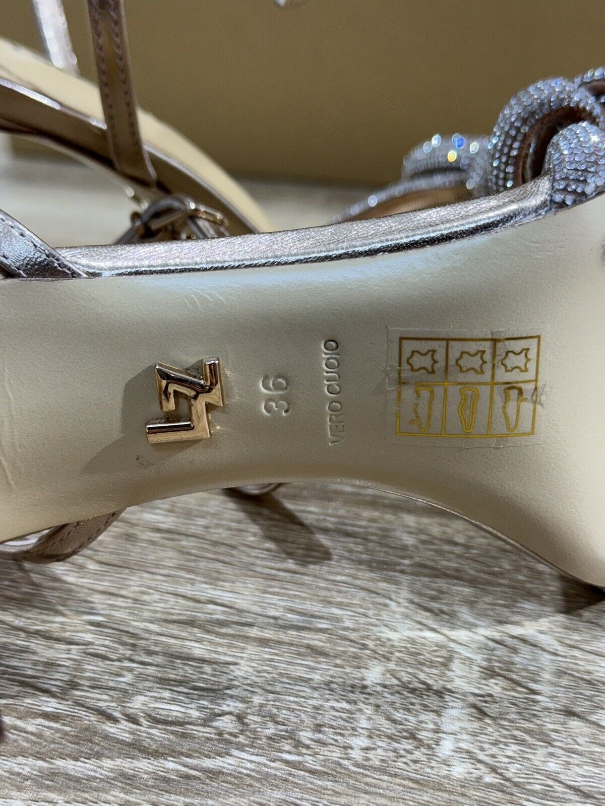 Lola Cruz Sandalo Donna Pelle Gold Rose Luxury Woman Sandal 36