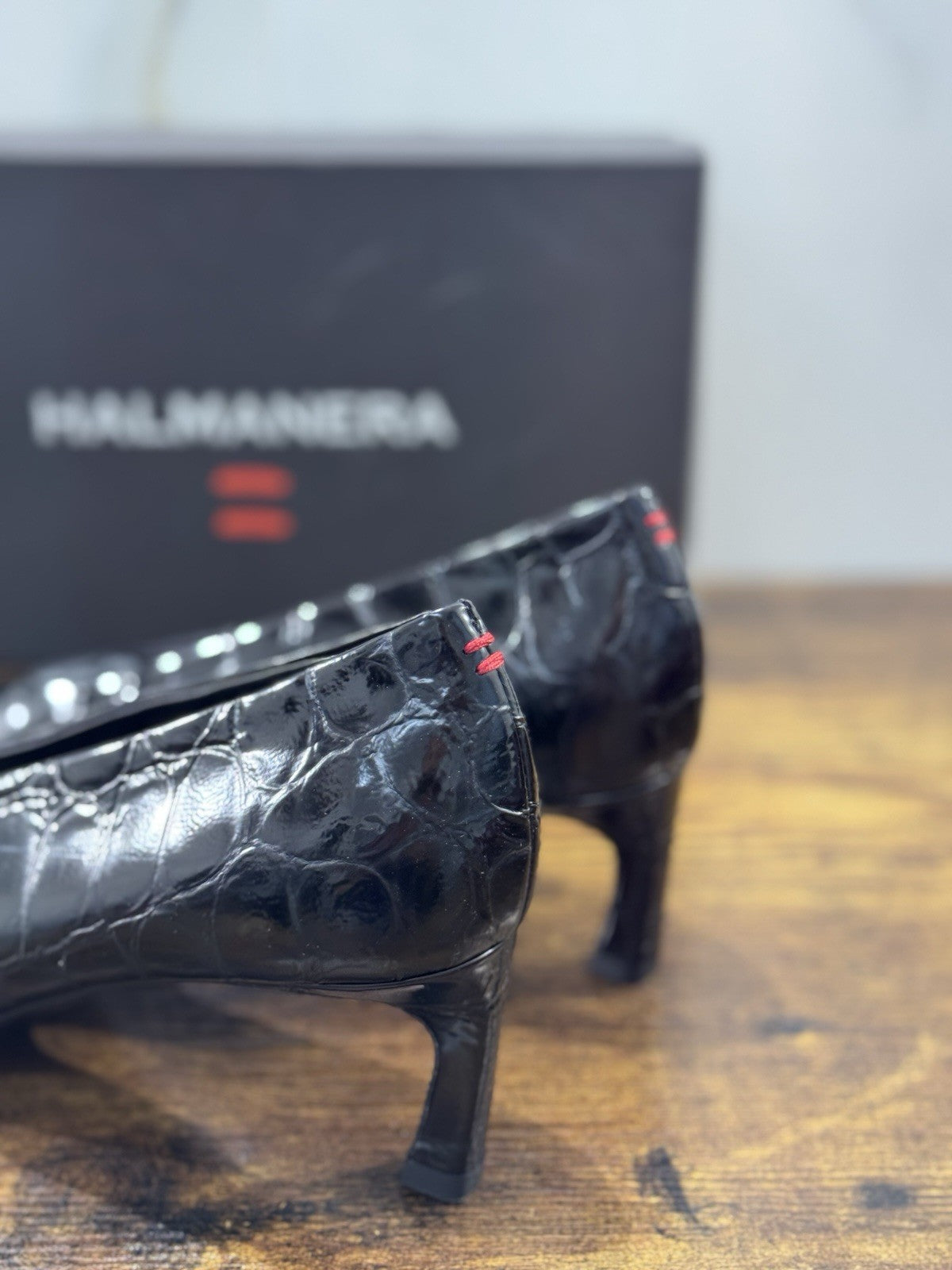 HALMANERA Décolleté  Pelle Nero  Luxury Made In Italy Donna 41