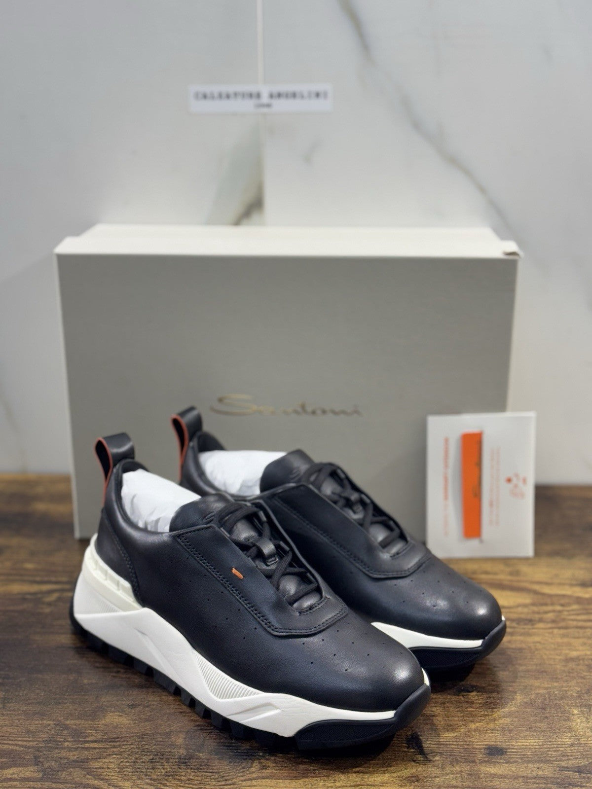 Santoni Innova Sneaker Pelle Nera Luxury Scarpe Santoni Donna 37