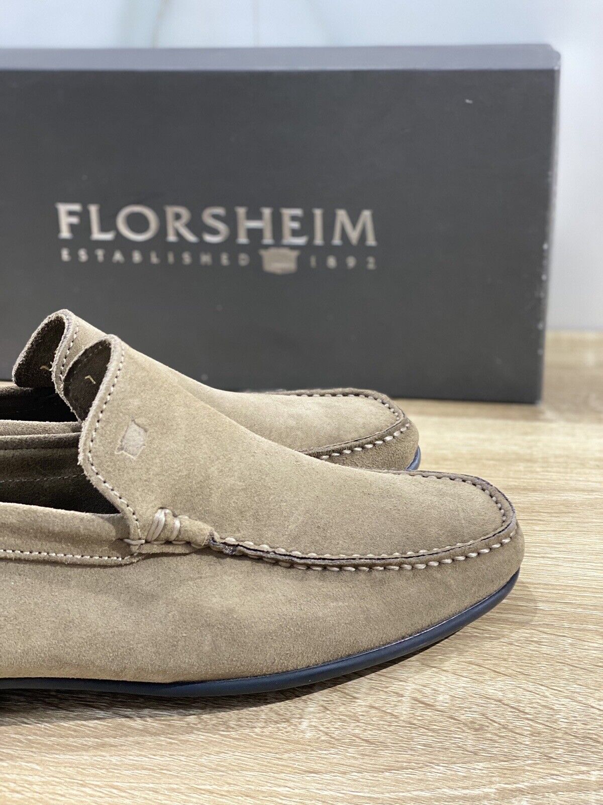 Florsheim Mocassino Uomo Patras Suede Mud Casual Loafer 42