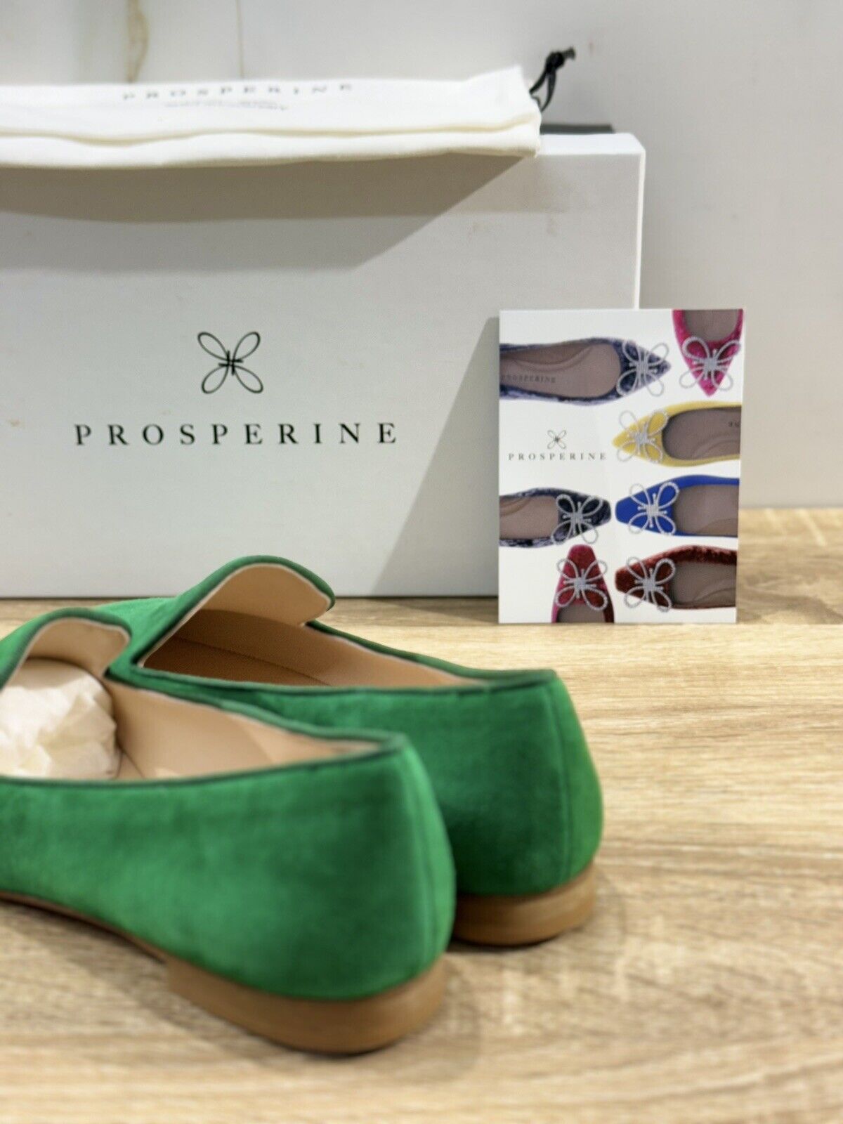 Prosperine mocassino donna in Suede Verde    luxury made in italy 38