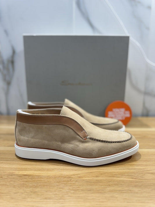 Santoni Polacchino  Summer Walk Suede Beige  Luxury Santoni Scarpe Uomo 43.5