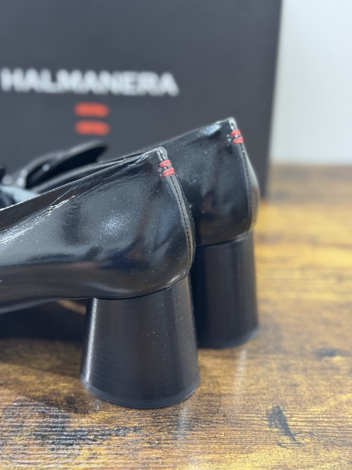 HALMANERA Mocassino   Pelle Nero  Con Tacco Luxury Made In Italy Donna 41