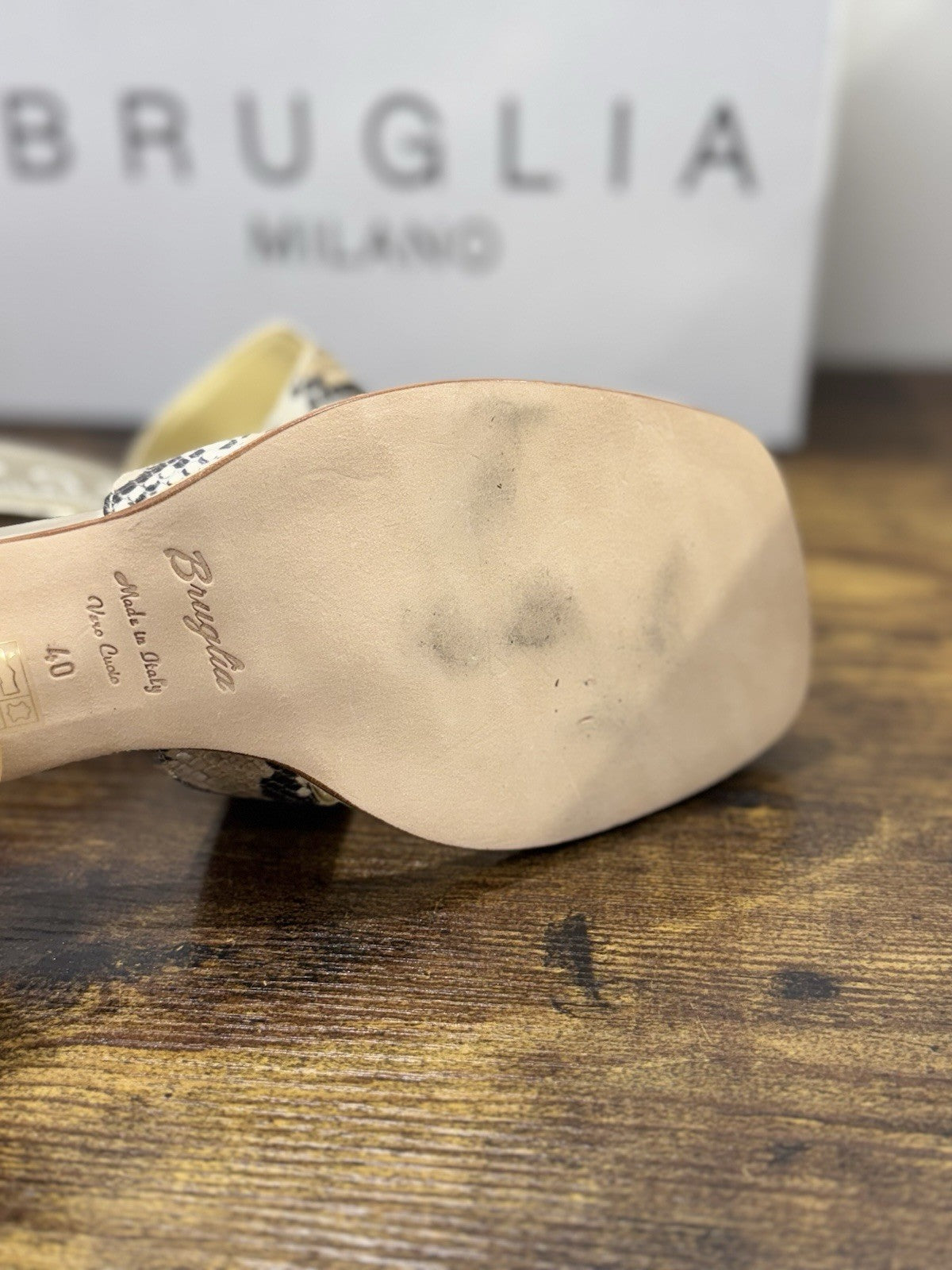 Bruglia Milano Sandalo Donna Oro  Pelle  Top Quality Scarpe Donna 41