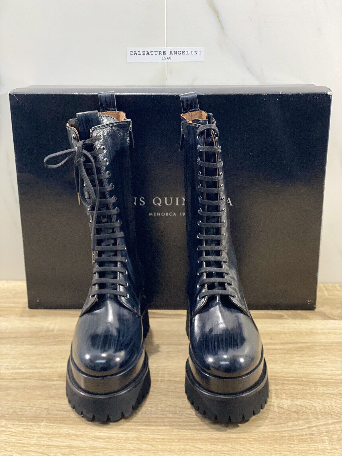 Pons Quintana Anfibio Donna pelle nero zeppa luxury boot pons quintana 41