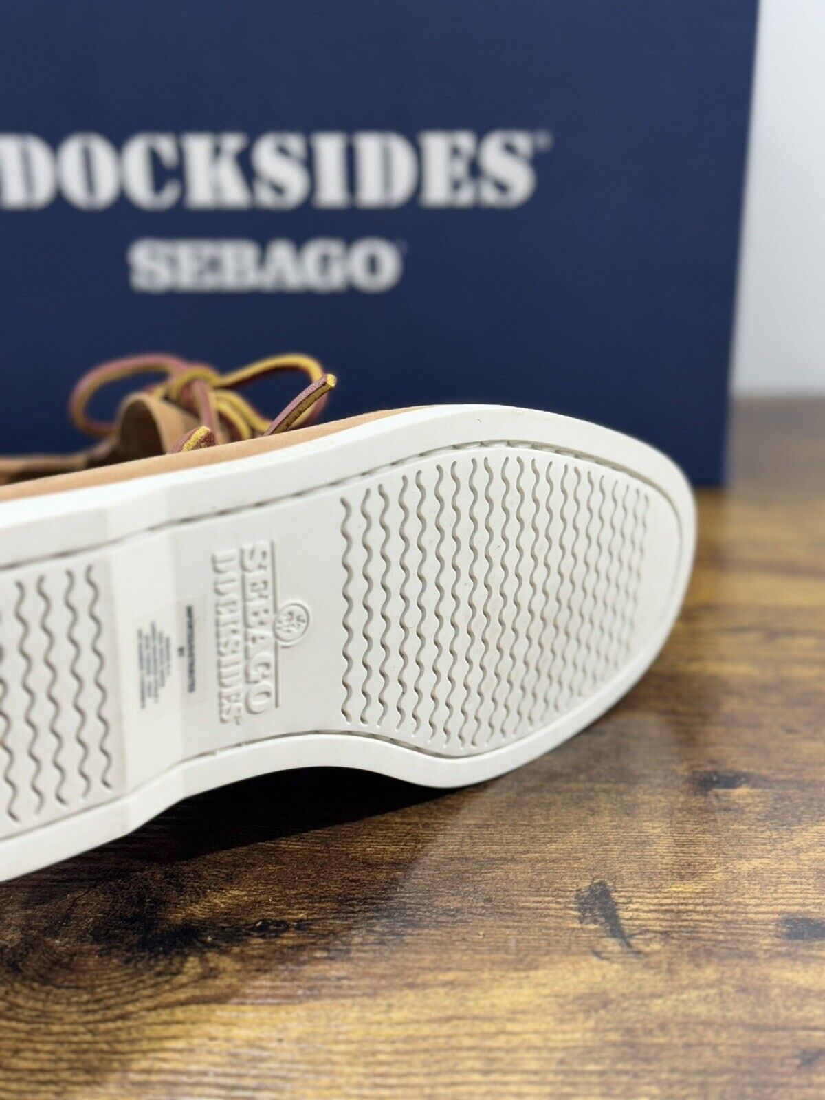 Sebago Docksides Portland Brown Tan Scarpa Da Barca Uomo Sebago 42