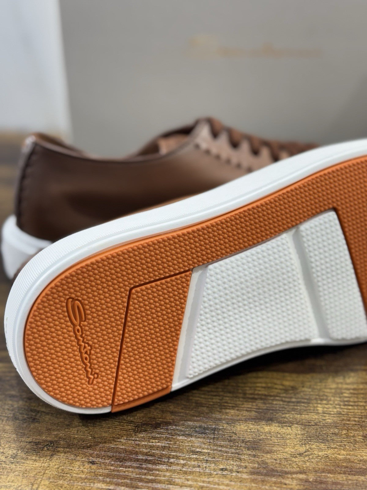Santoni Sneaker Icon Pelle Cuoio  Luxury Santoni Scarpe Uomo 42.5