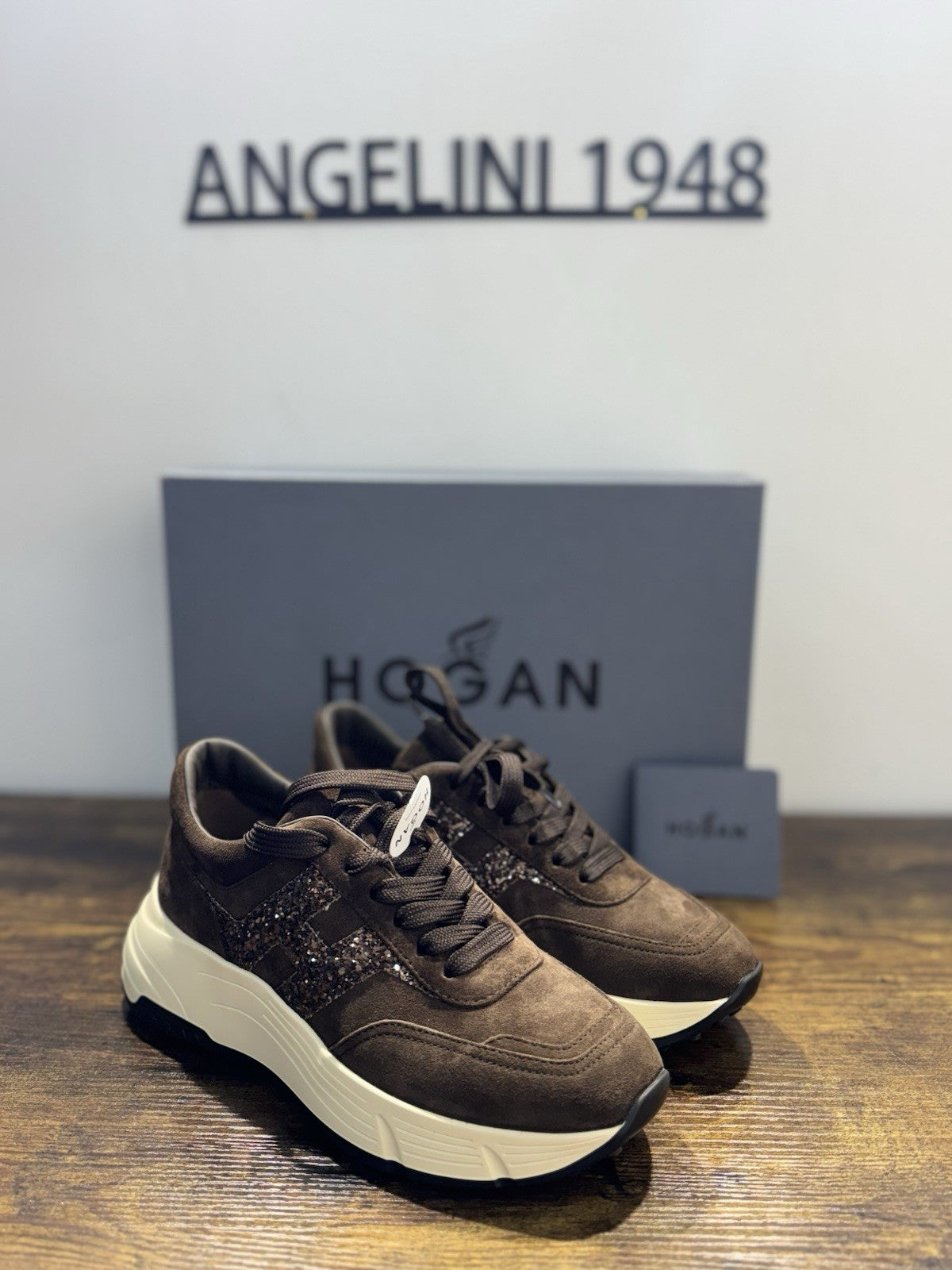 Hogan H669 Suede Marrone Memory Foam Casual Hogan Donna 35