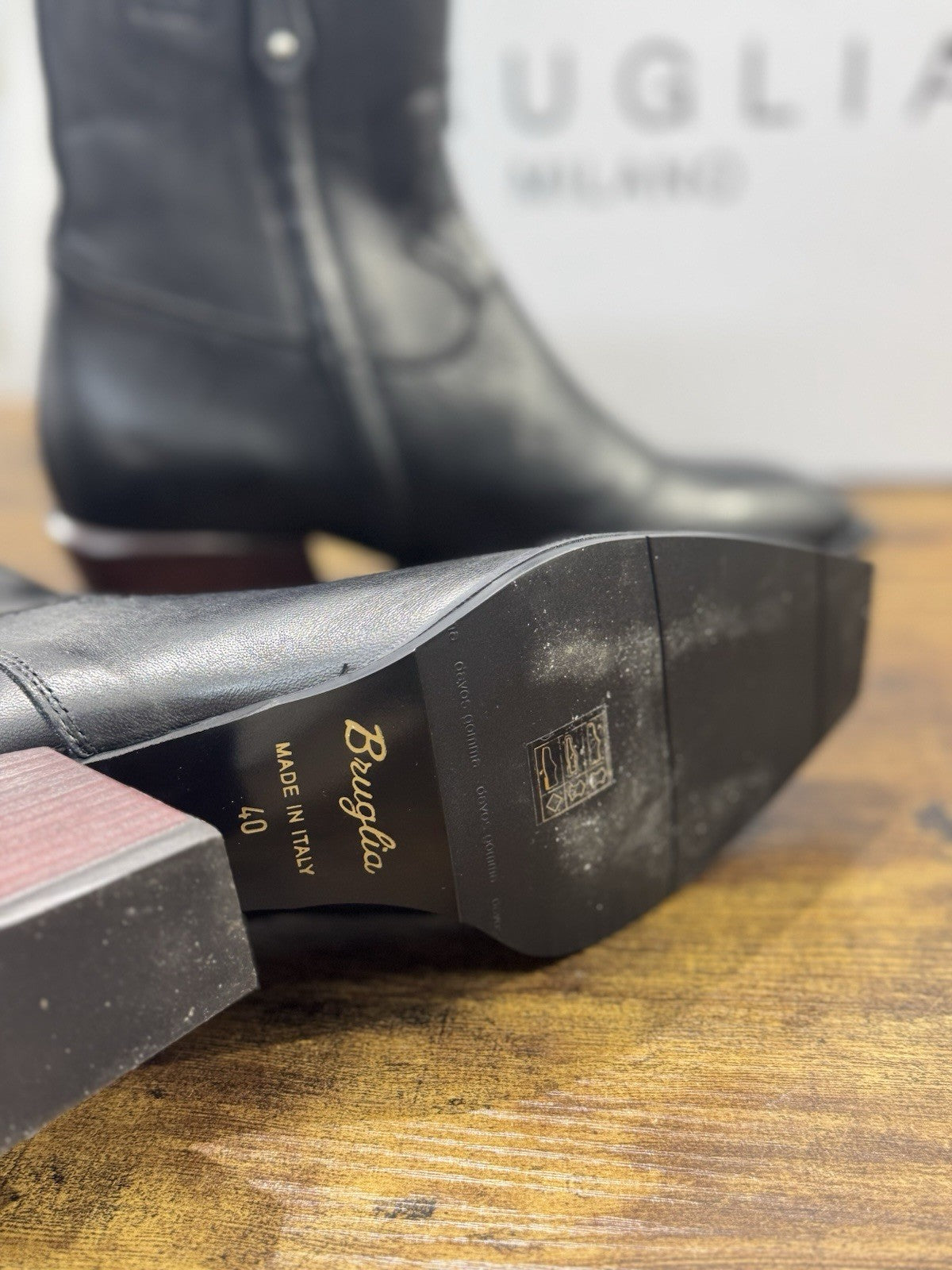 Bruglia Milano Chelsea Boot Nero Pelle  Top Quality Scarpe Donna 40
