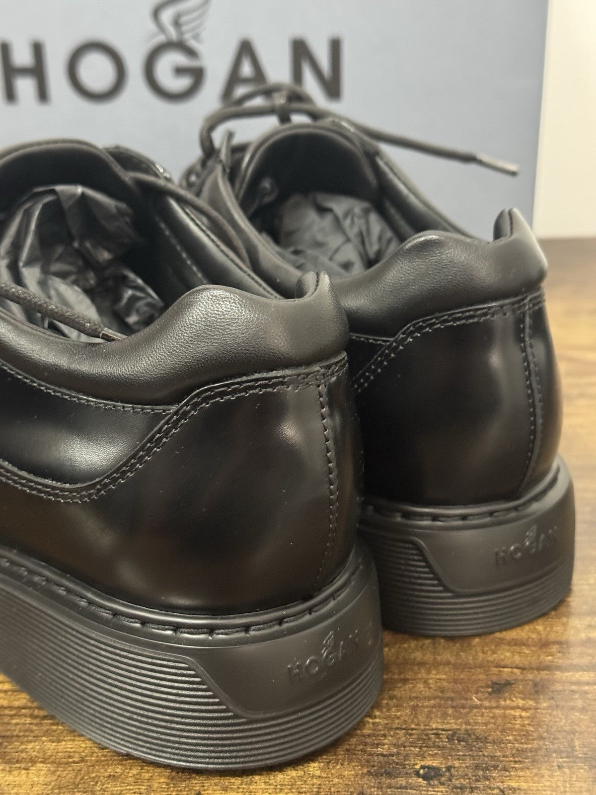 Hogan Derby Pelle Nera  Memory Foam Hogan Business Uomo 40