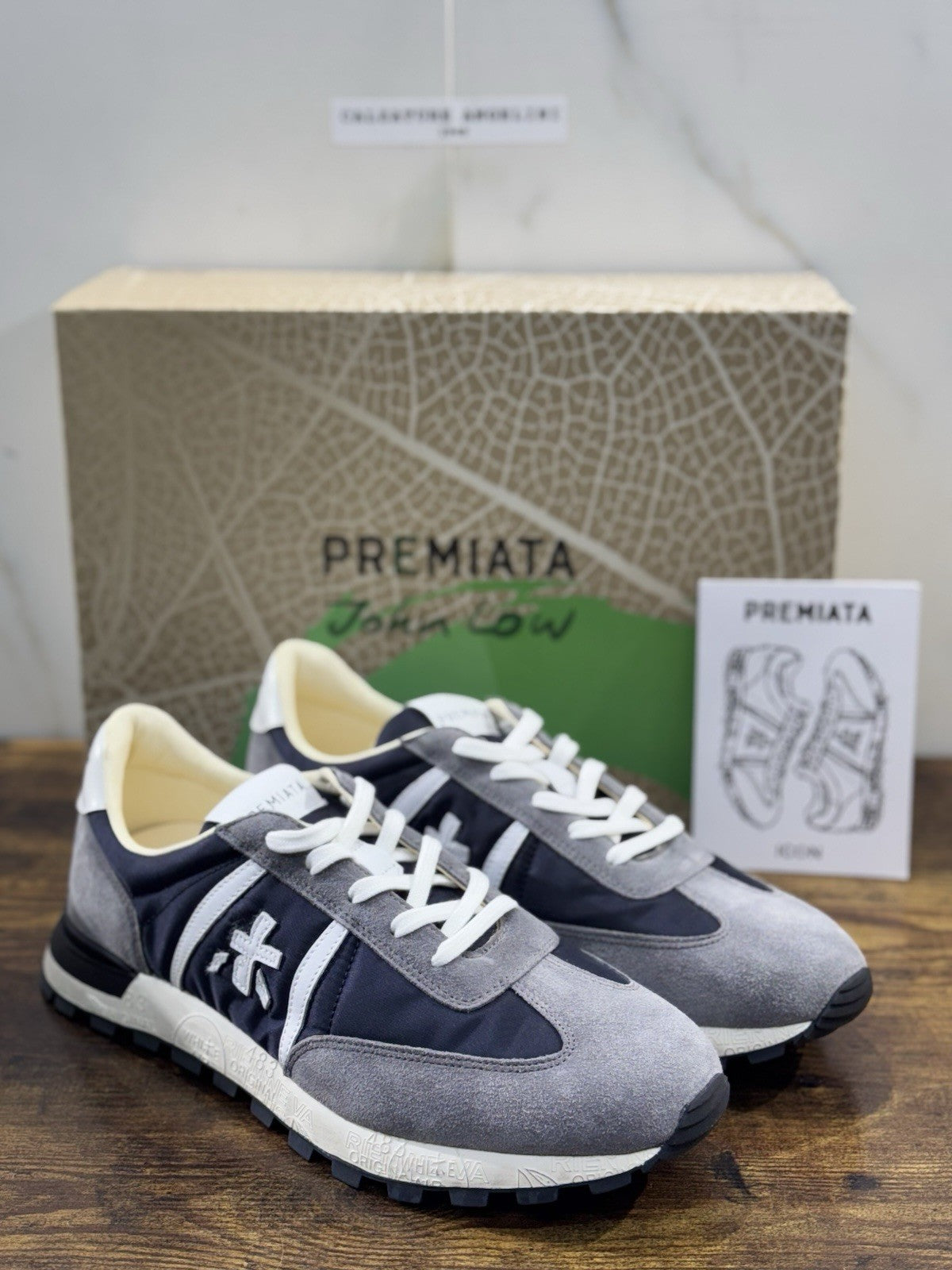 Premiata Sneaker Uomo John Low Grey White Casual Premiata Men Shoe 44