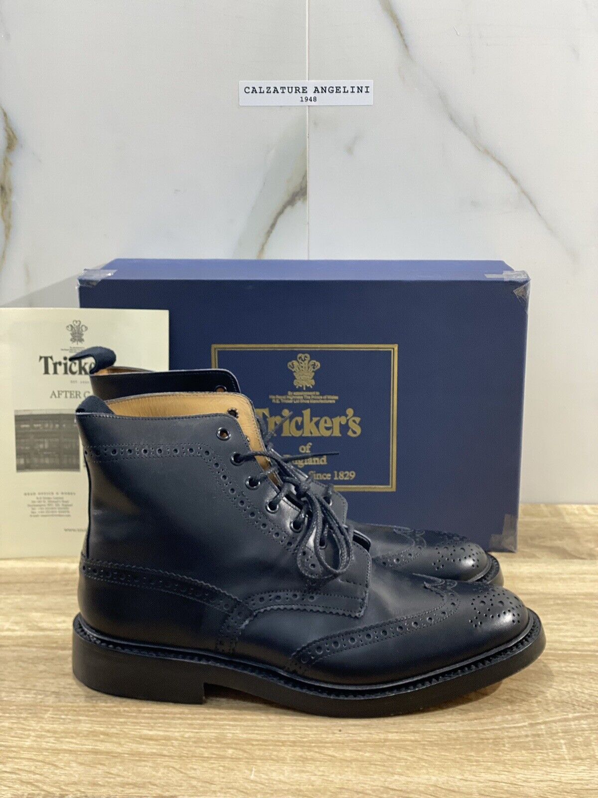 Tricker’s Stow Country boot fondo cuoio  pelle nero luxury boot 7