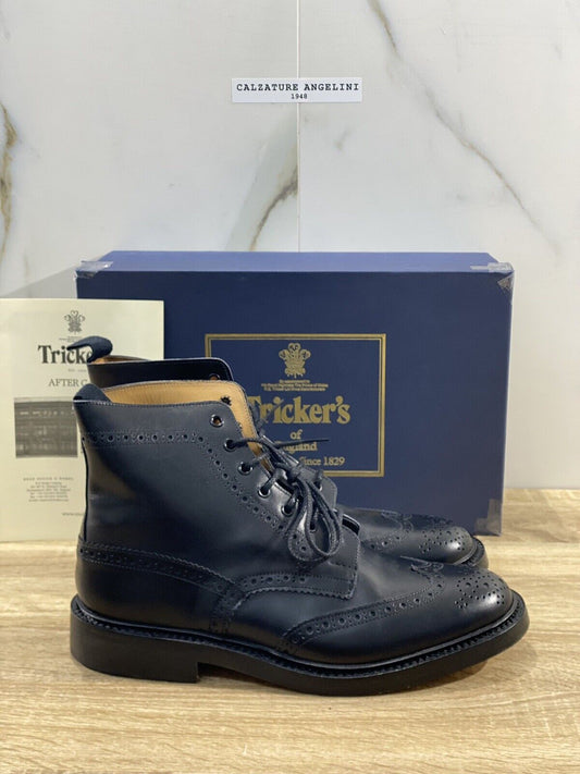 Tricker’s Stow Country boot fondo cuoio  pelle nero luxury boot 7