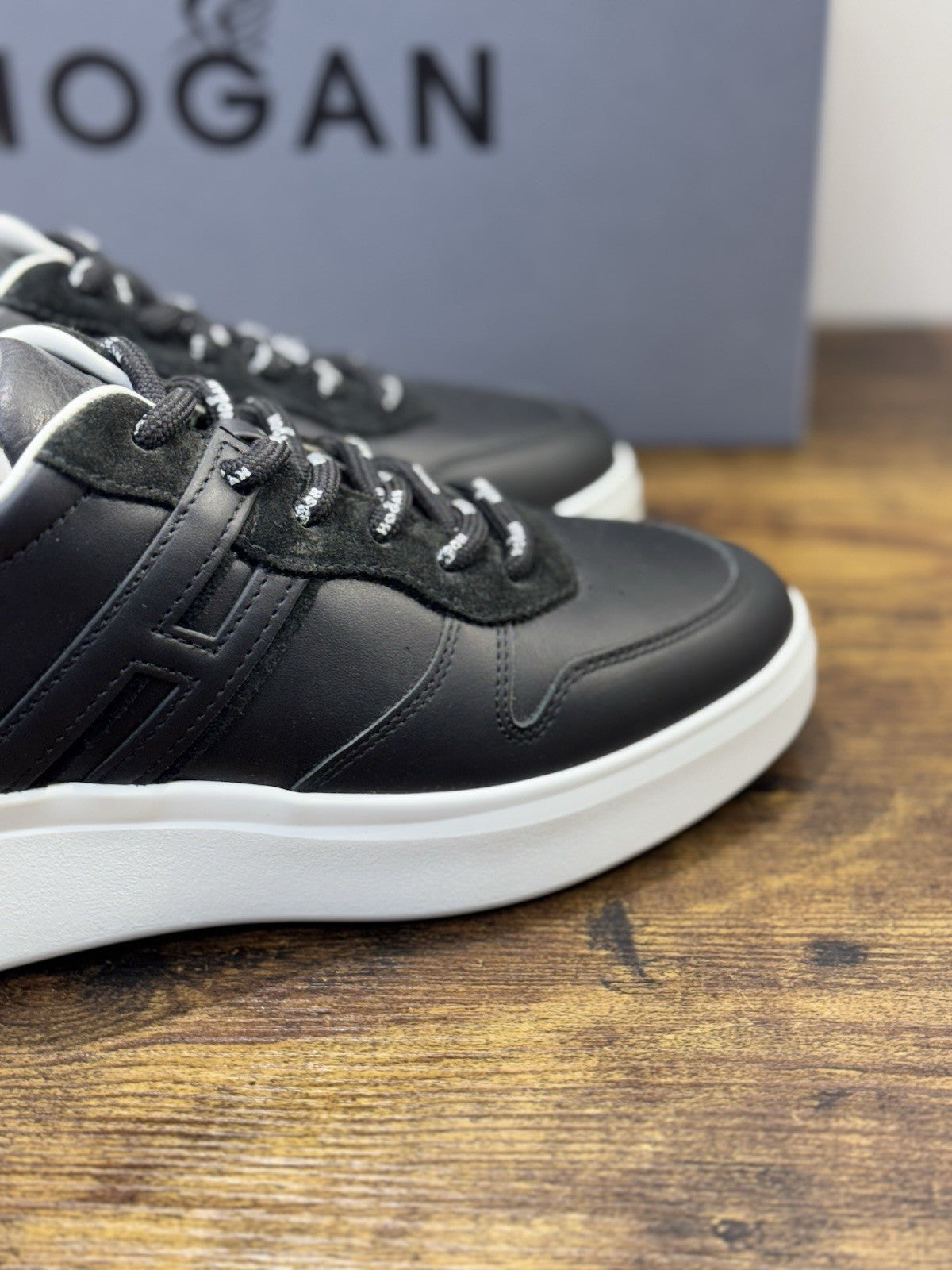 Hogan H 580 Sneaker Pelle  Nero Casual Hogan Uomo 42