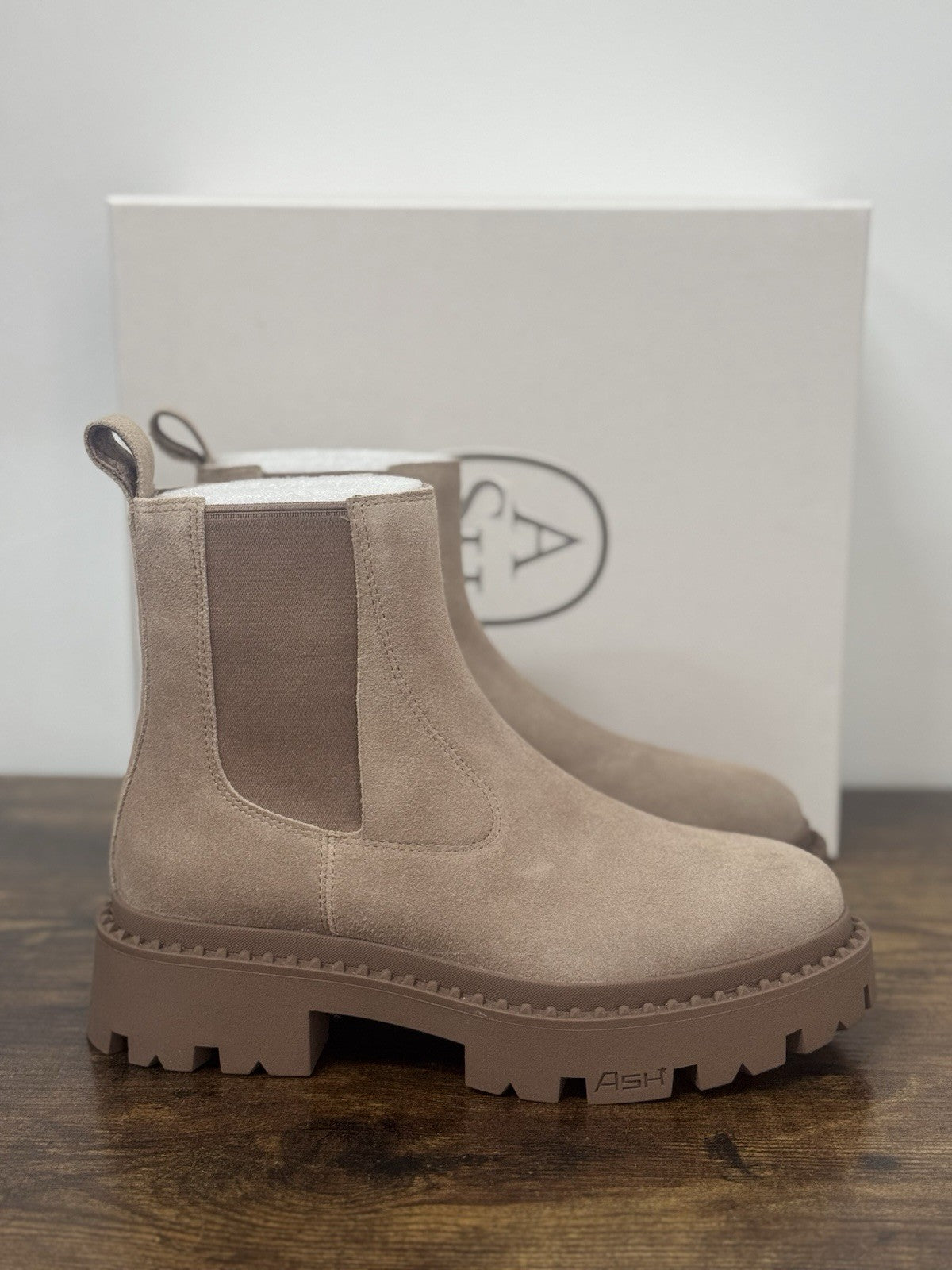 Ash Genesis  Combat Boot Pelle Suede Beige  Casual Ash Donna 38