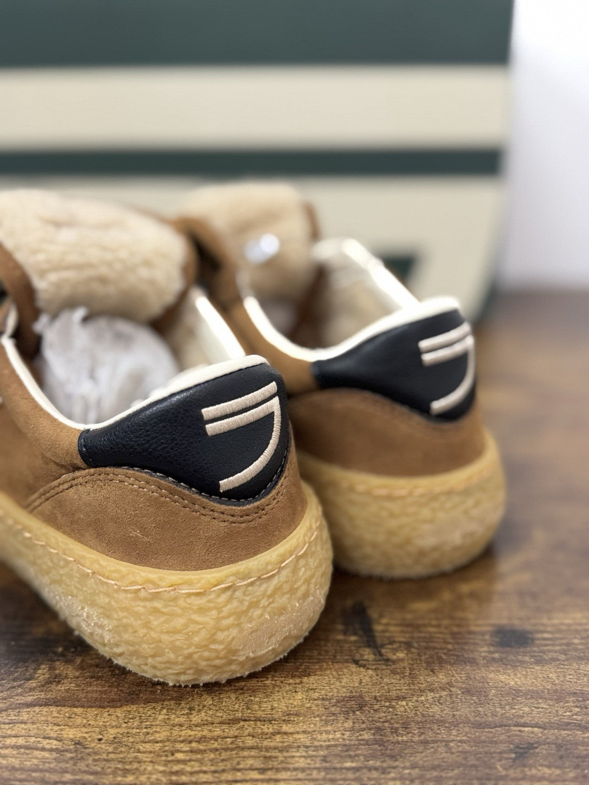 Puraai Teddy Tab Sneaker Suede Cuoio Casual Scarpa Donna 36
