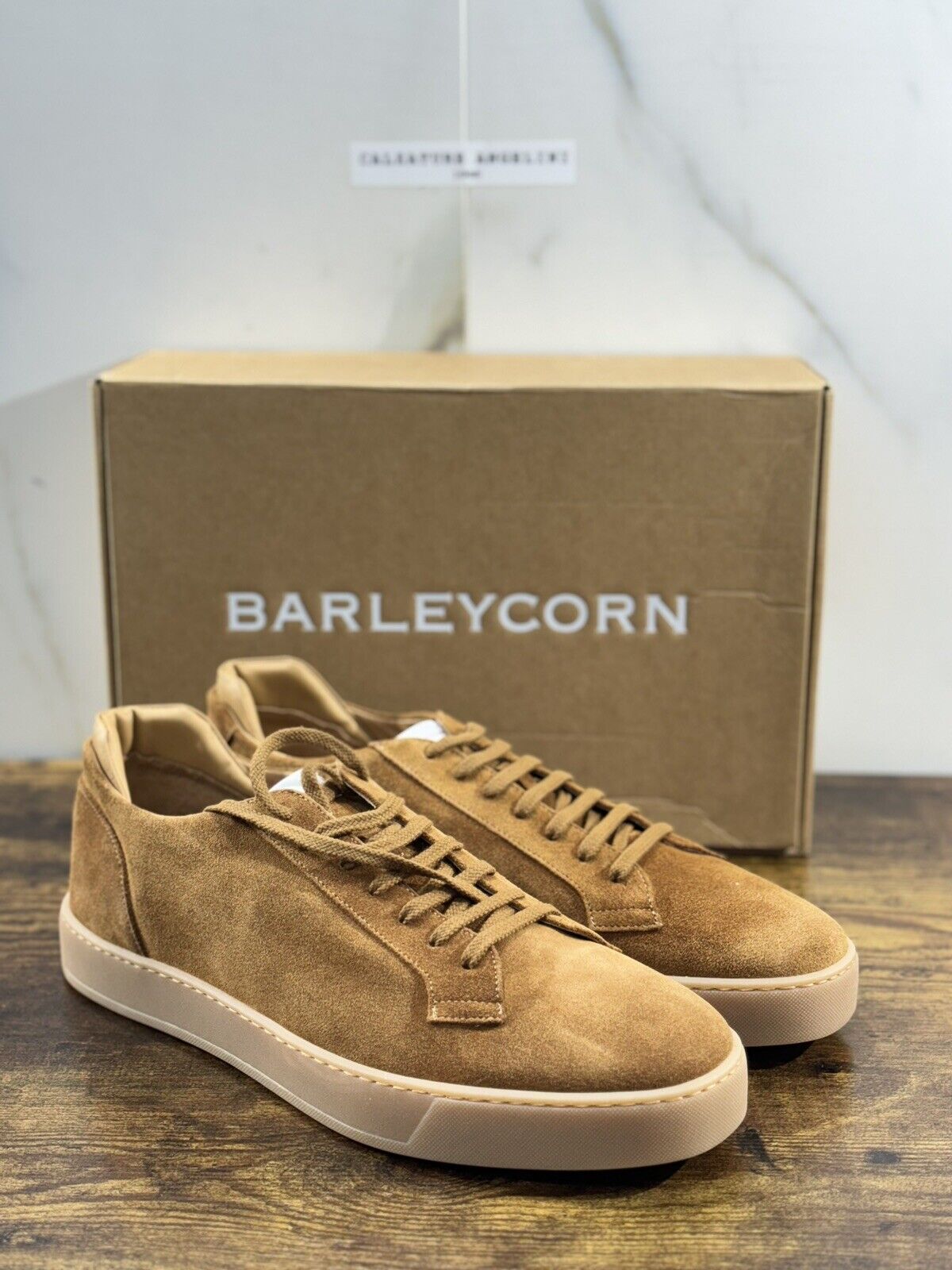 Barleycorn Sneaker Uomo Lord In Suede Brown  Casual Men Shoes 46