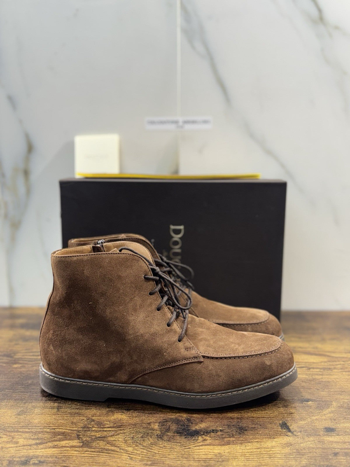 Doucal’s Stivaletto Suede Cuoio Luxury Doucal’s Uomo 45.5
