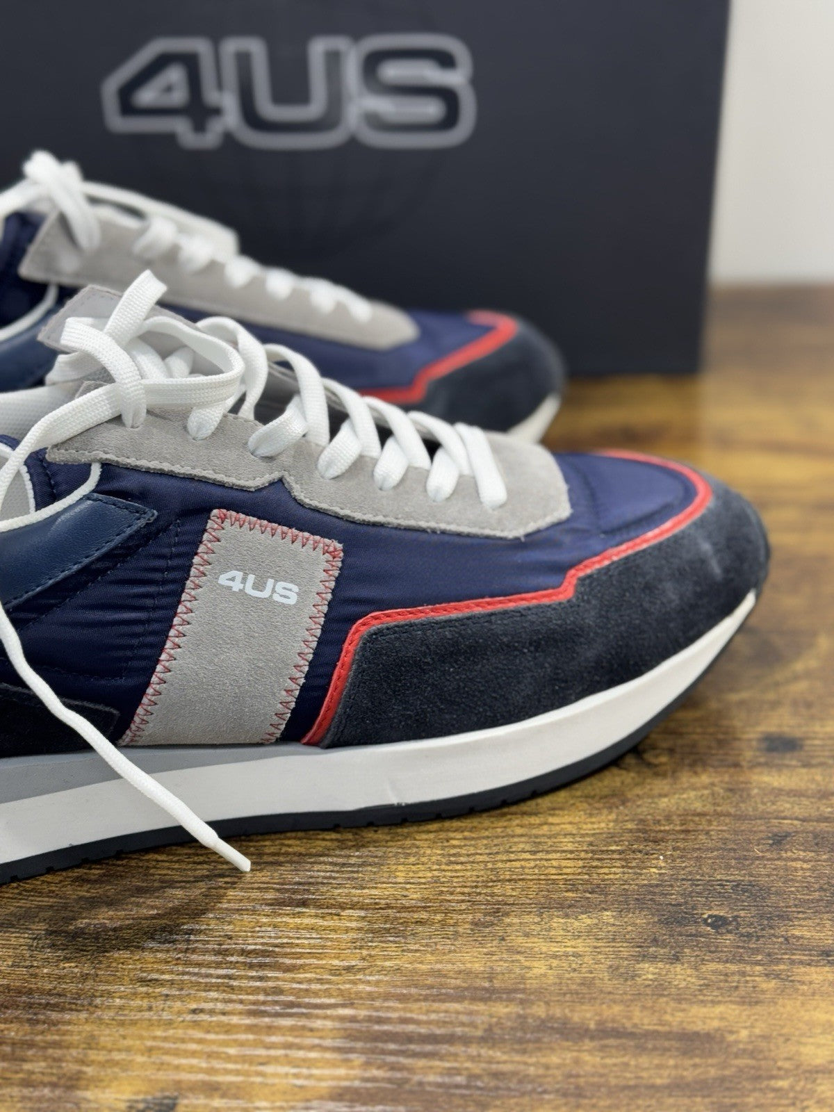 Paciotti 4US Sneaker Uomo Pelle Suede Blu Grey    Casual 41