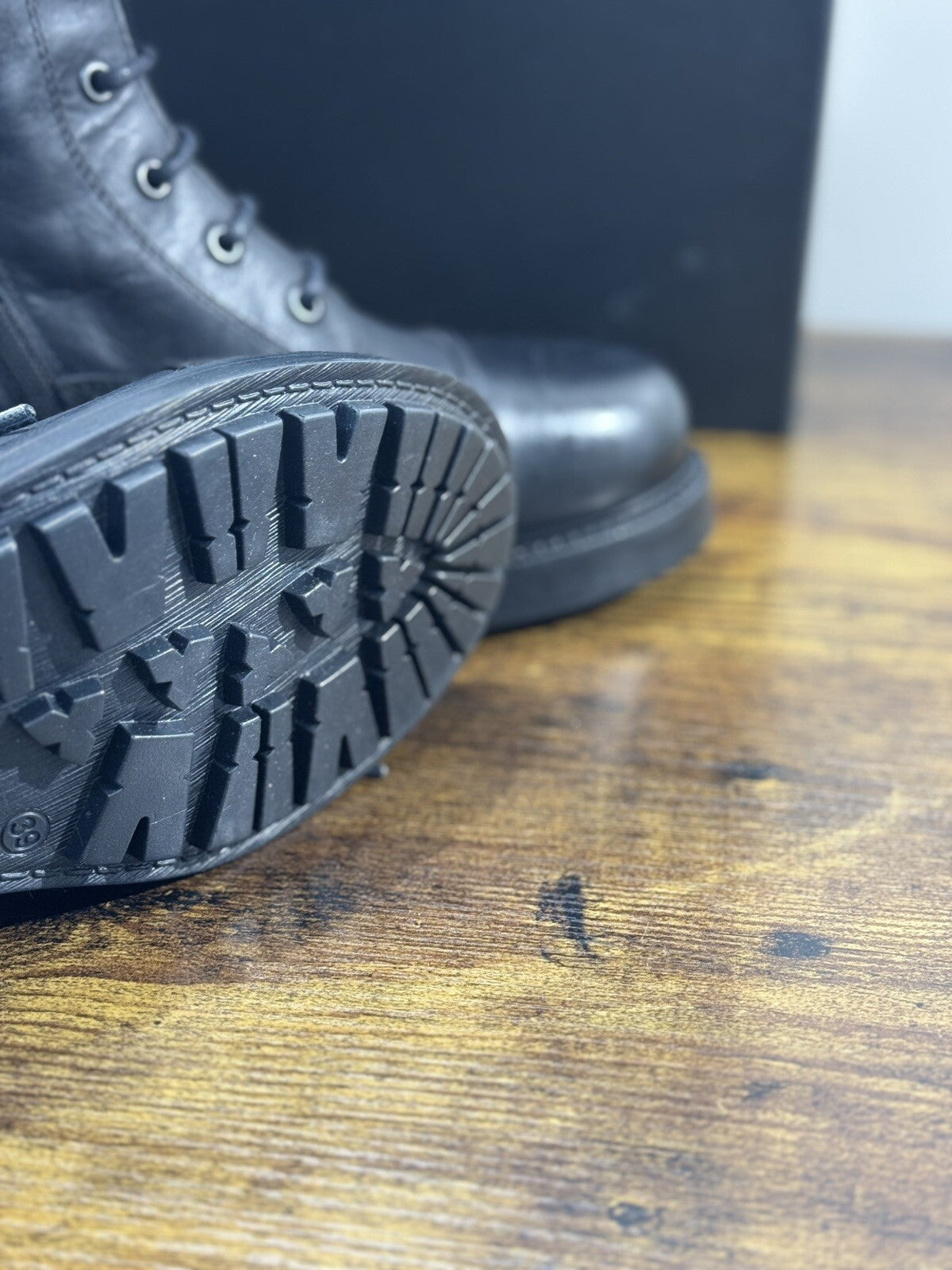 Strategia Biker Anfibio  Donna A5780 Pelle Nero Luxury Biker Boot Woman 41