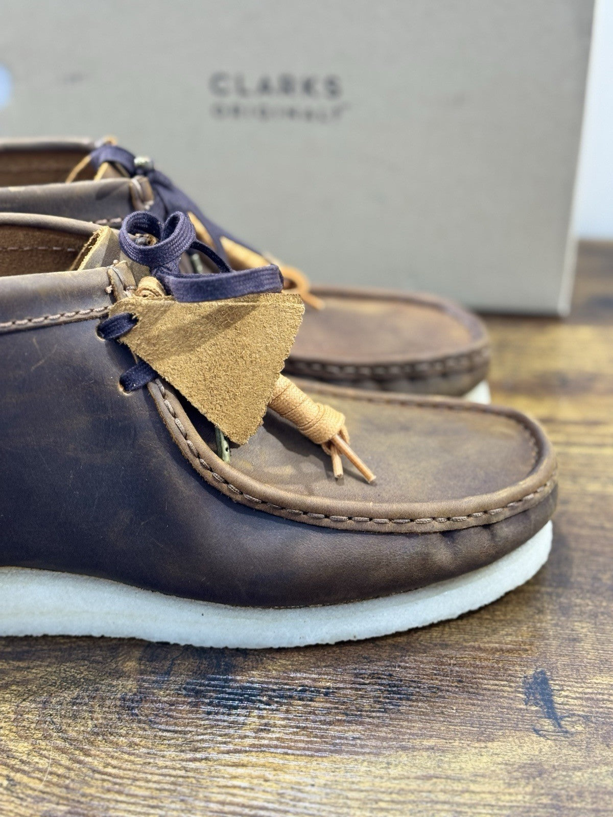 Clarks Wallabee Boot   Scarpa Uomo Pelle  Brown  Icon Clarks Men Shoes 41.5