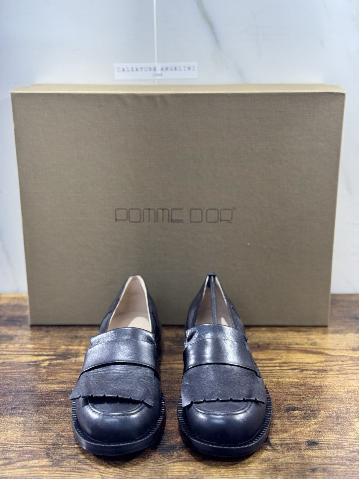 Pomme D’or Mocassino  Pelle Nero Casual Luxury Loafer Donna 41