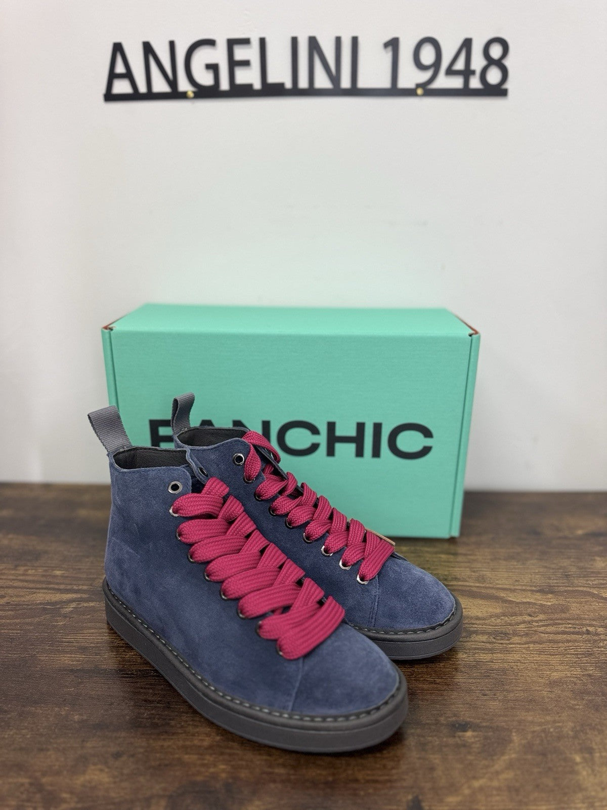 Panchic Ankle Boot Suede Blu Casual Sneaker Donna 36