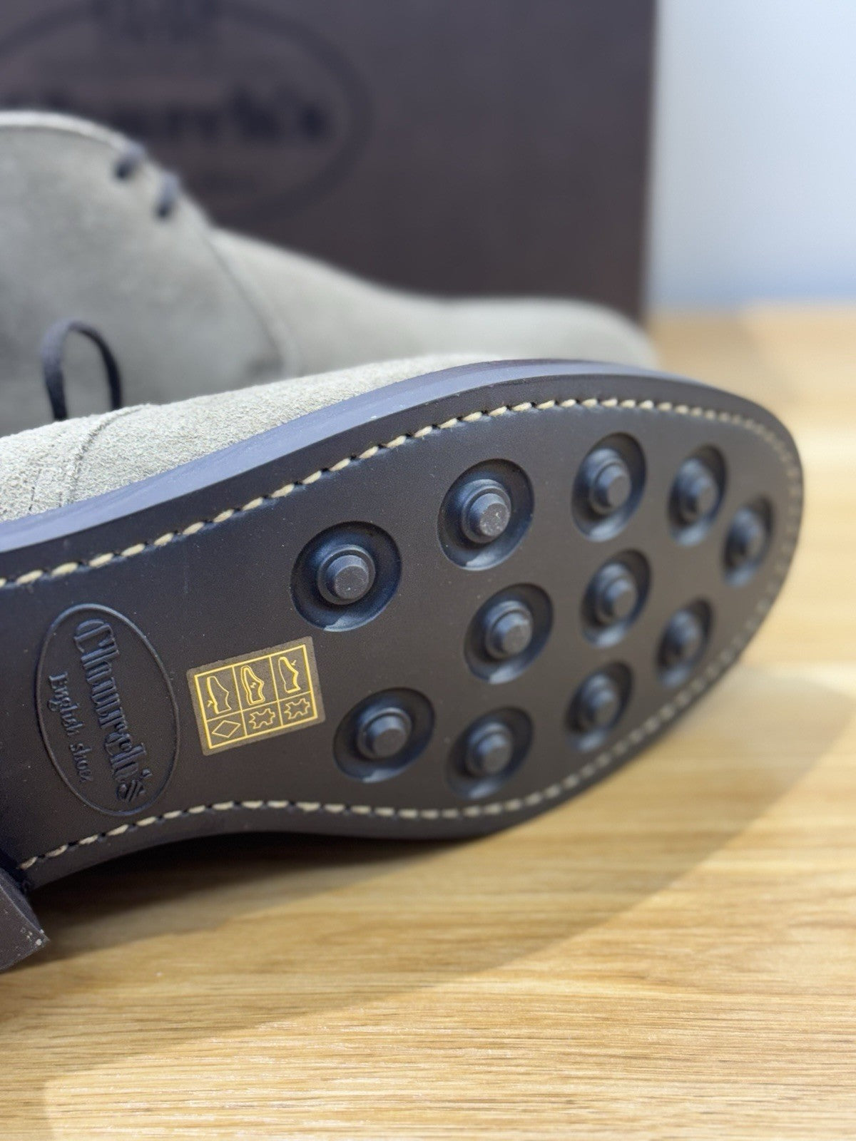 Church’s Ryder 3 81 Polacchino Suede Mud  Luxury Church’s Uomo 40.5