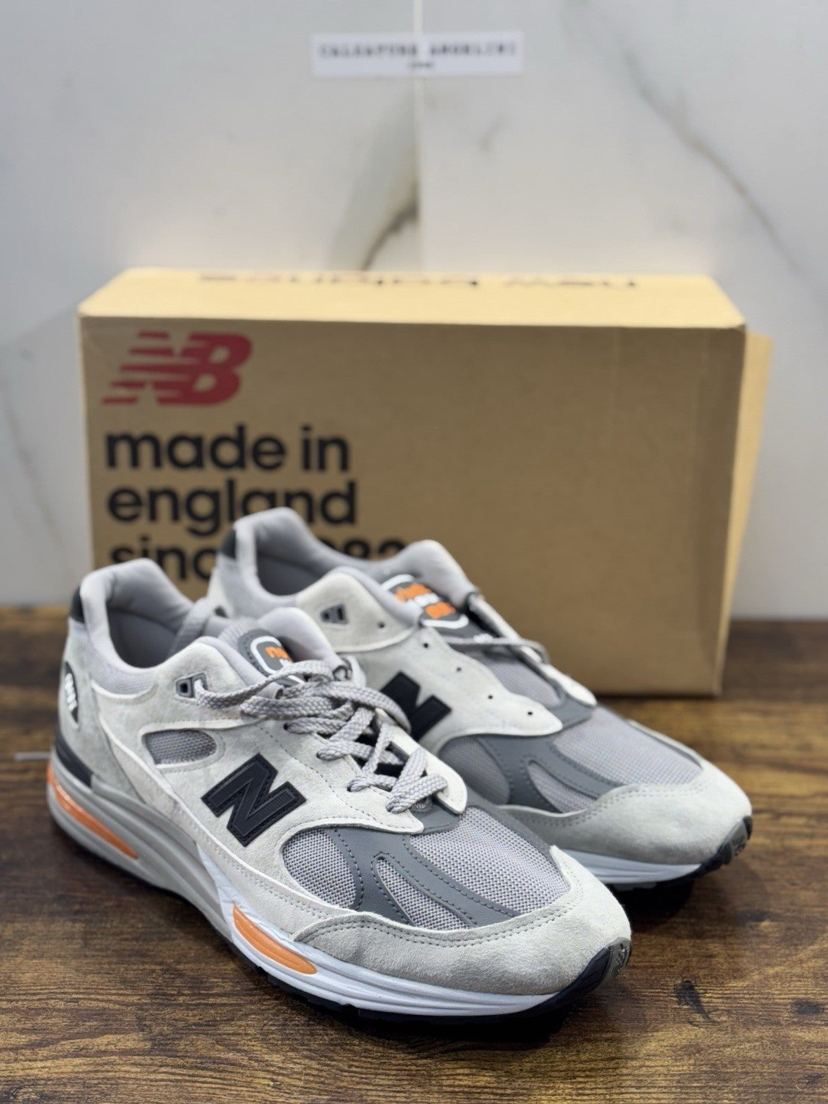 New Balance 991 V2Made In Uk Limited Edition 100% Leather Iconic Grey  Icon 45