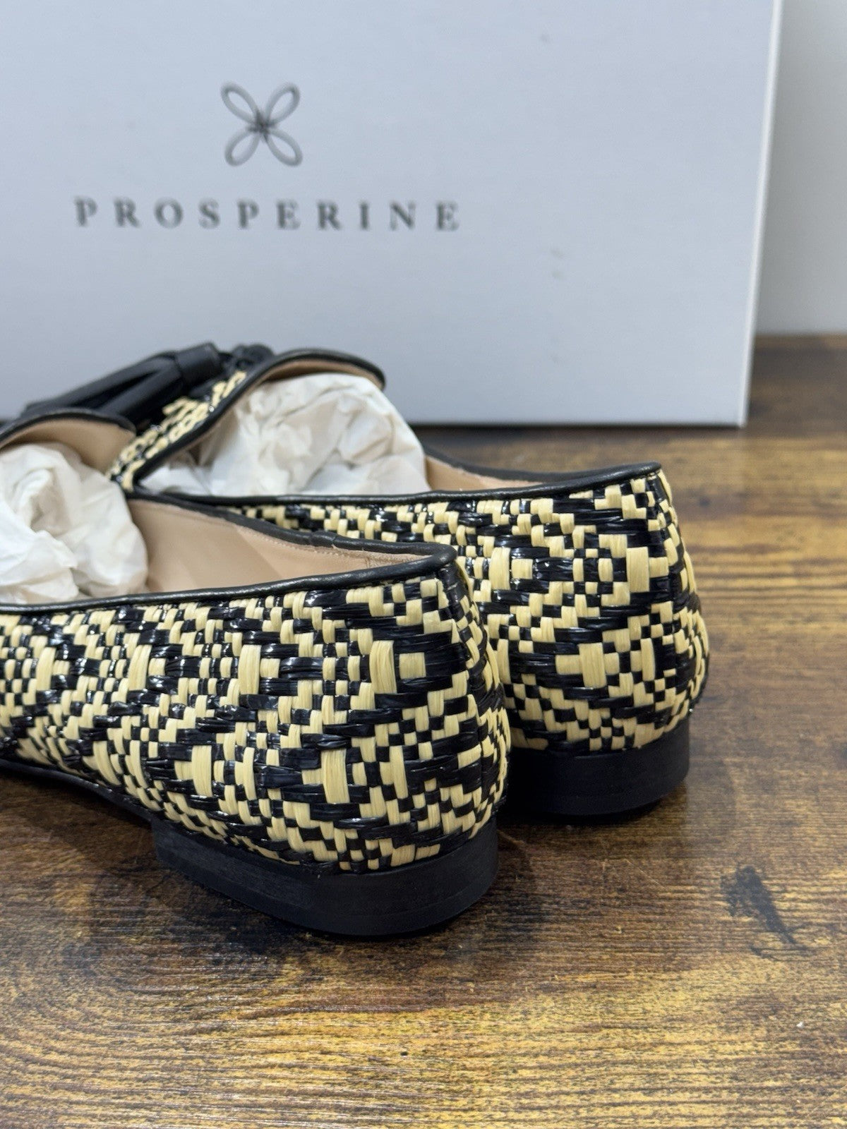 Prosperine Ballerina  Pelle Nero Beige Con Tacco Causal Donna 37.5