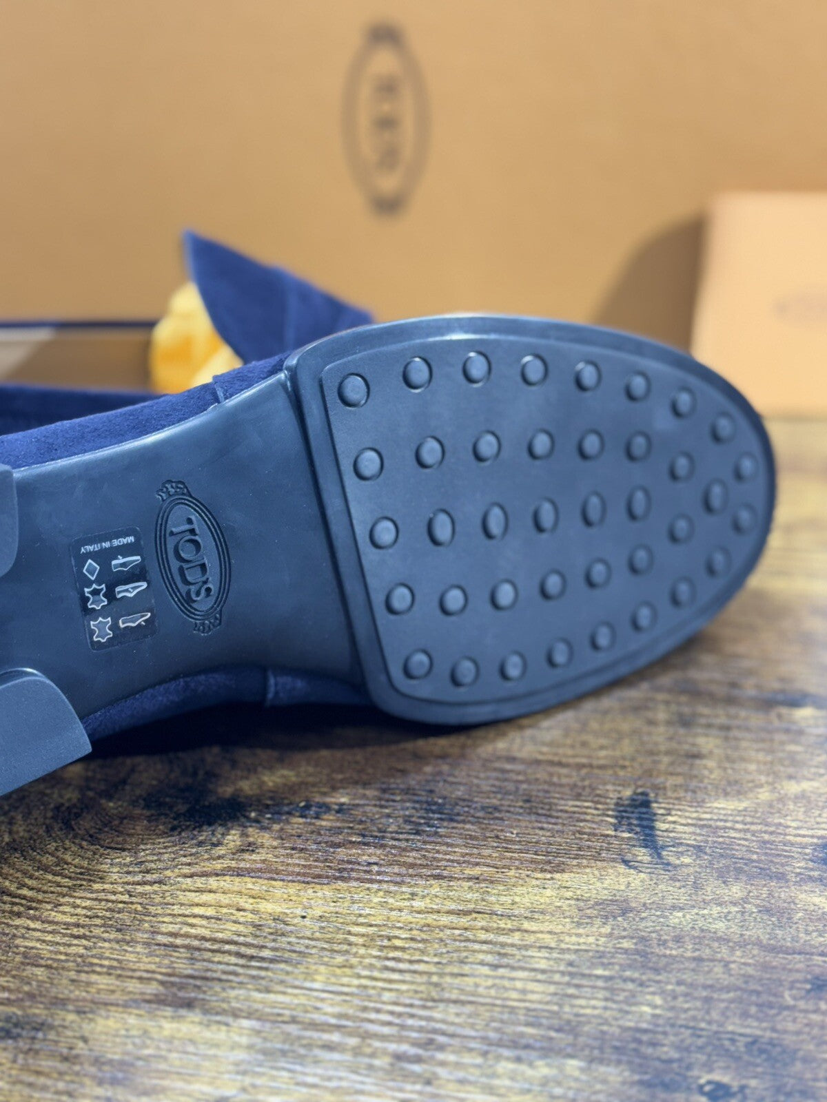 Tod’s Mocassino Uomo Icon Gomma  Suede Blu   Luxury Tod’s 41