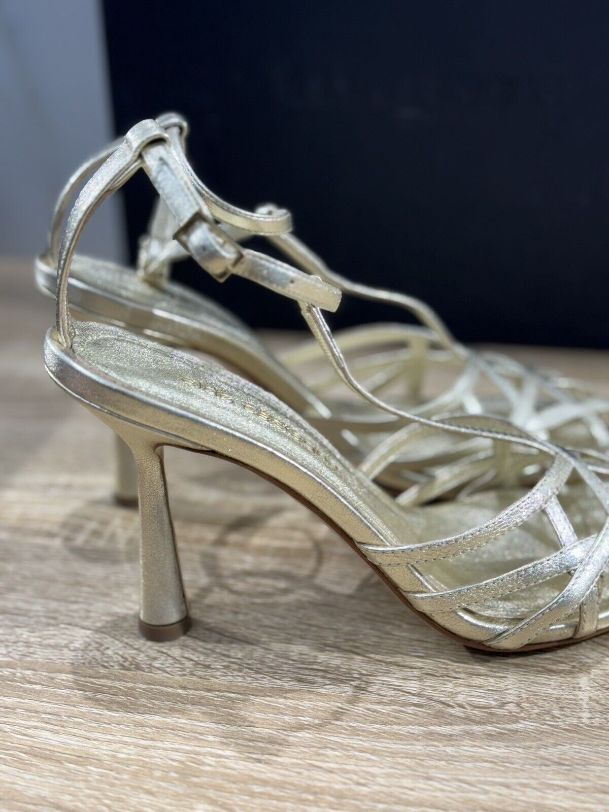 Aldo Castagna Sandalo Donna Lidia Pelle Platino   Luxury Woman Sandal 41