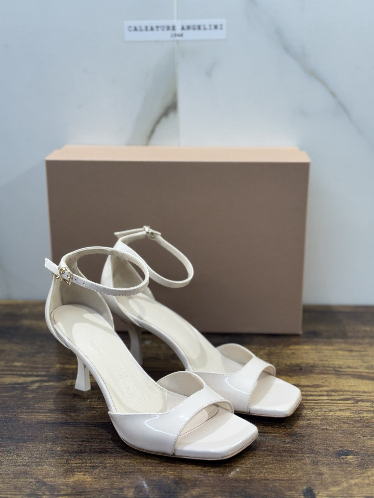 Sergio Levantesi Sandalo  Donna Iris Pelle Stone  Luxury Woman Sandal 38