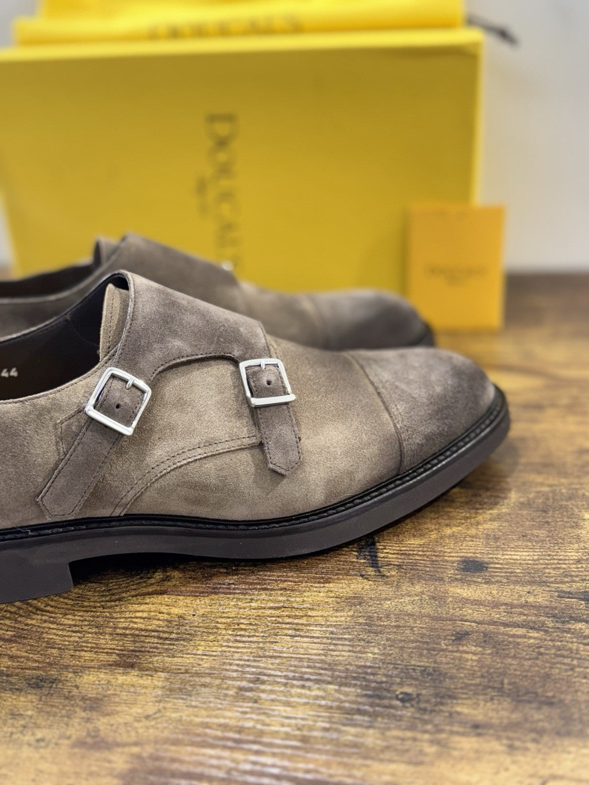 Doucal’s Doppia Fibbia    Uomo Suede     Luxury Men Doucal’s Extra Light 41.5
