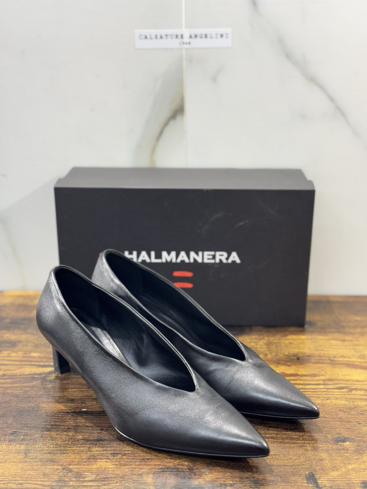 HALMANERA Décolleté  Pelle Nero  Luxury Made In Italy Donna 41