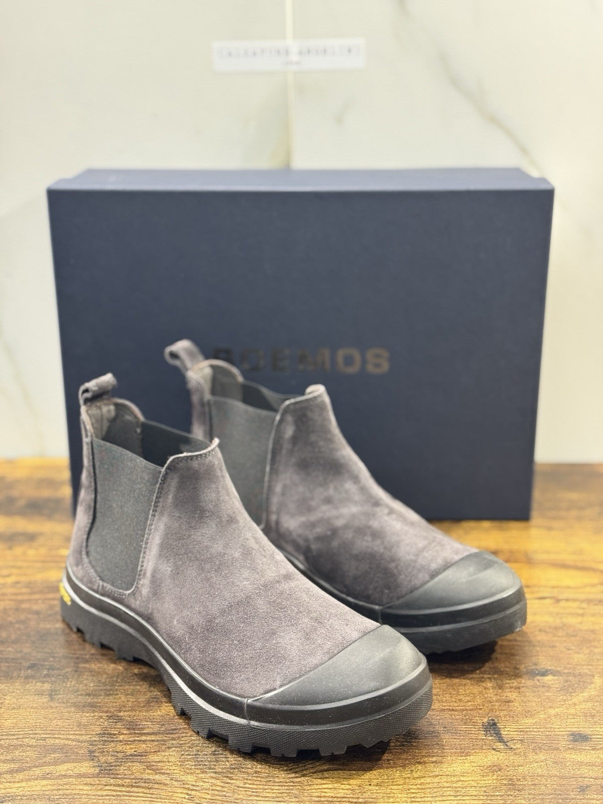 Boemos Chelsea Boot Uomo Suede Grey Fondo Vibrma 39