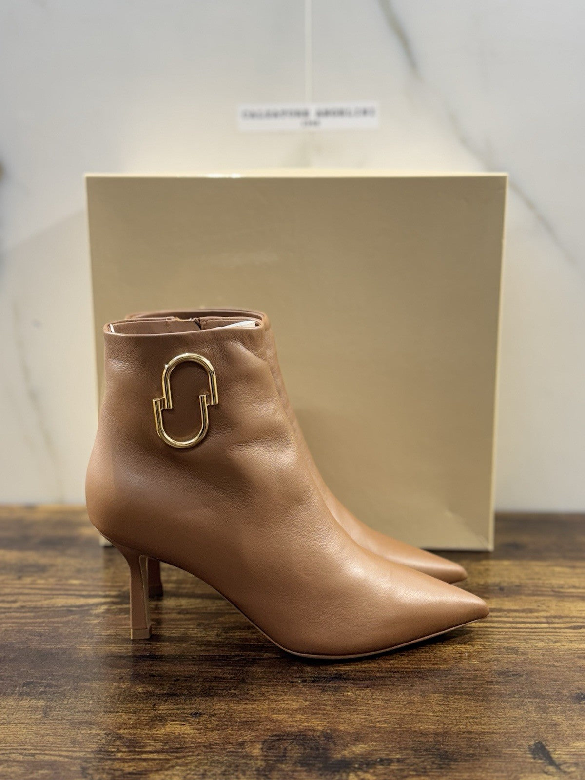 Ninalilou Stivaletto Donna Pelle Cuoio  Con Tacco Luxury Boot 37