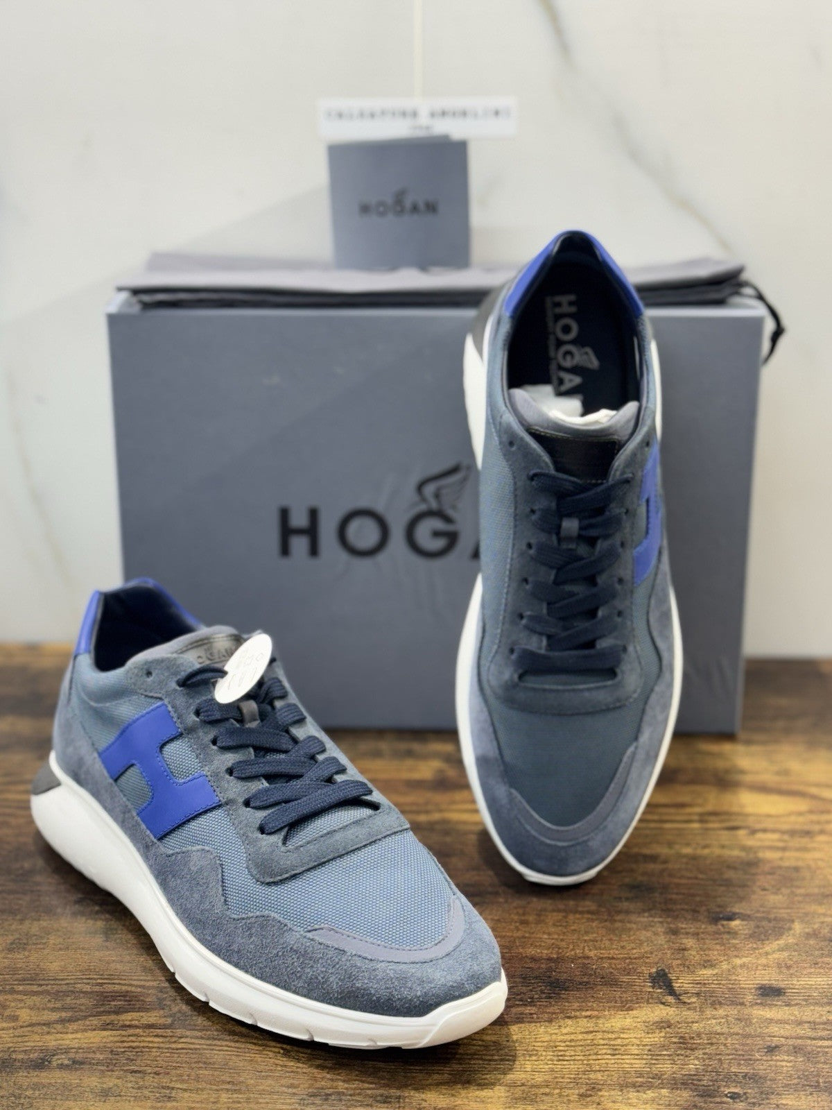 Hogan Interactive 3 Suede Blu Casual Hogan Uomo 44