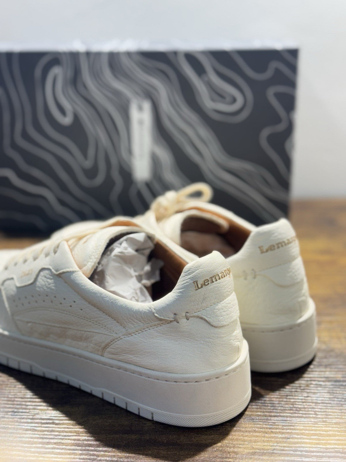 Lemargo Sneaker Pelle Cervo Burro Casual Luxury Handmade Uomo 43